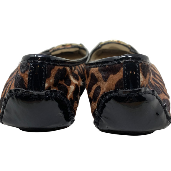 Michael x Michael Kors Fulton Leopard Calf Hair Driving Moccasins Flats Sz 6.5 - Picture 10 of 12